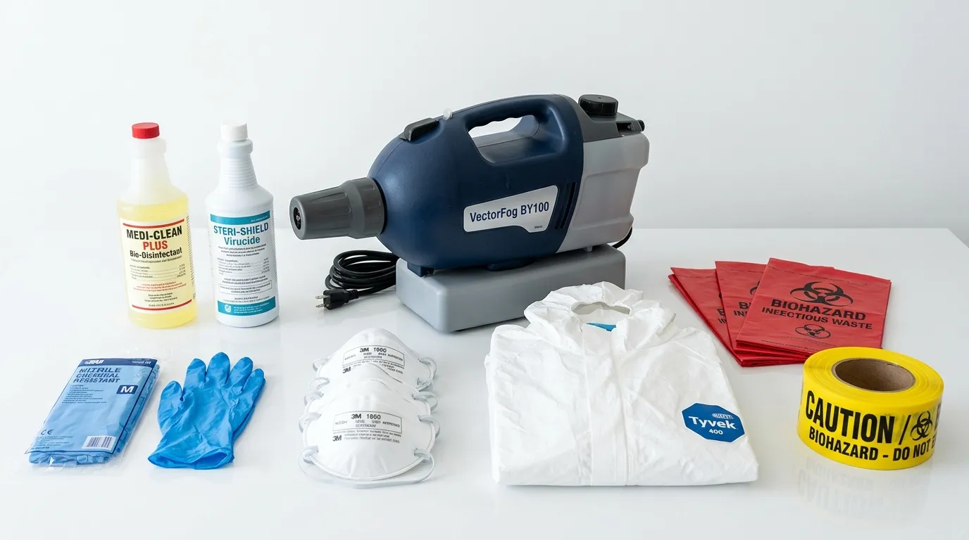 Professional biohazard remediation crew working in Laurel